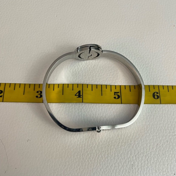 “C” Bangle hinged CZ bracelet - Picture 7 of 10